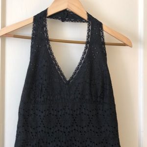 Banana Republic Cotton eyelet halter sundress